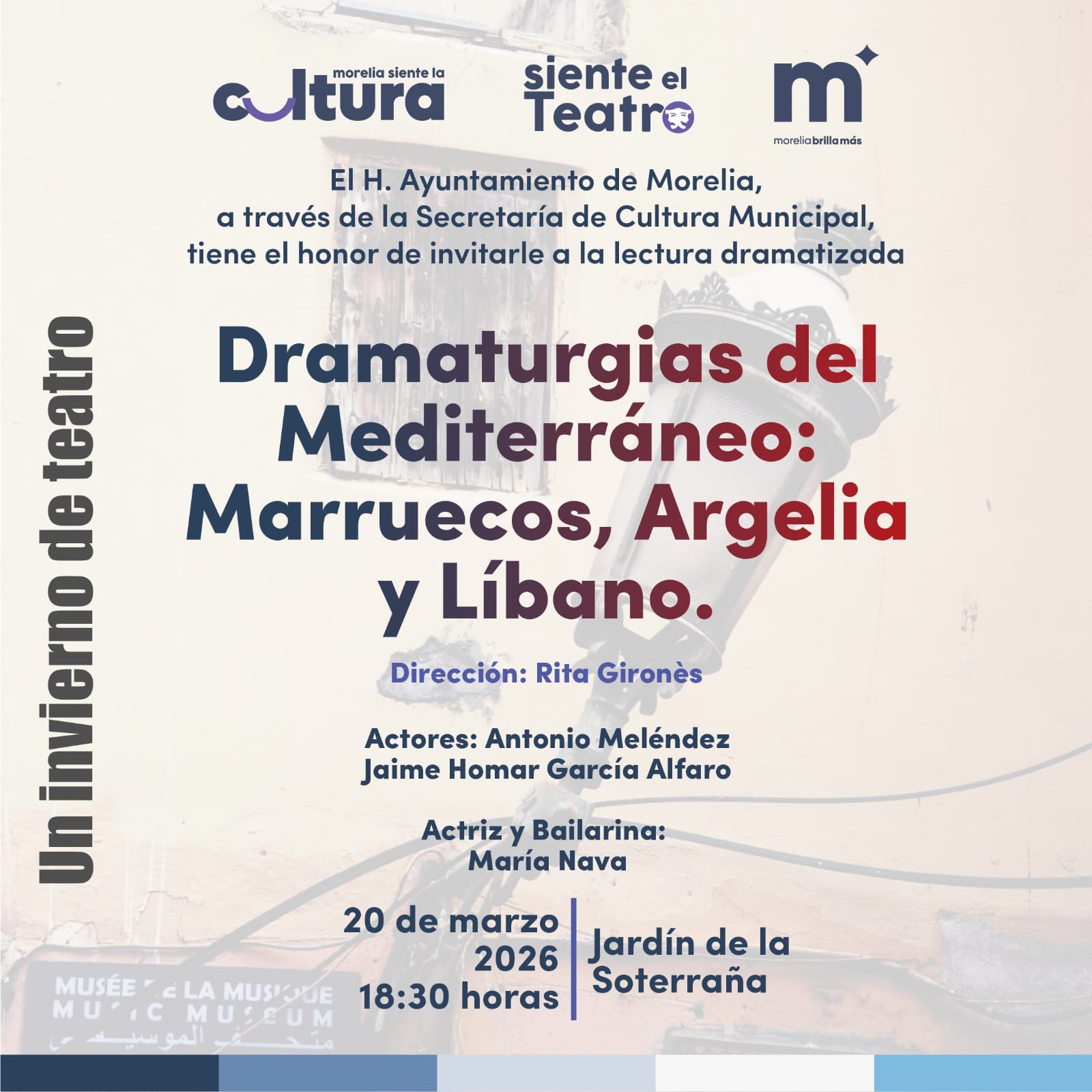 SeCultura Morelia invita a la lectura dramatizada “Dramaturgias del Mediterráneo”