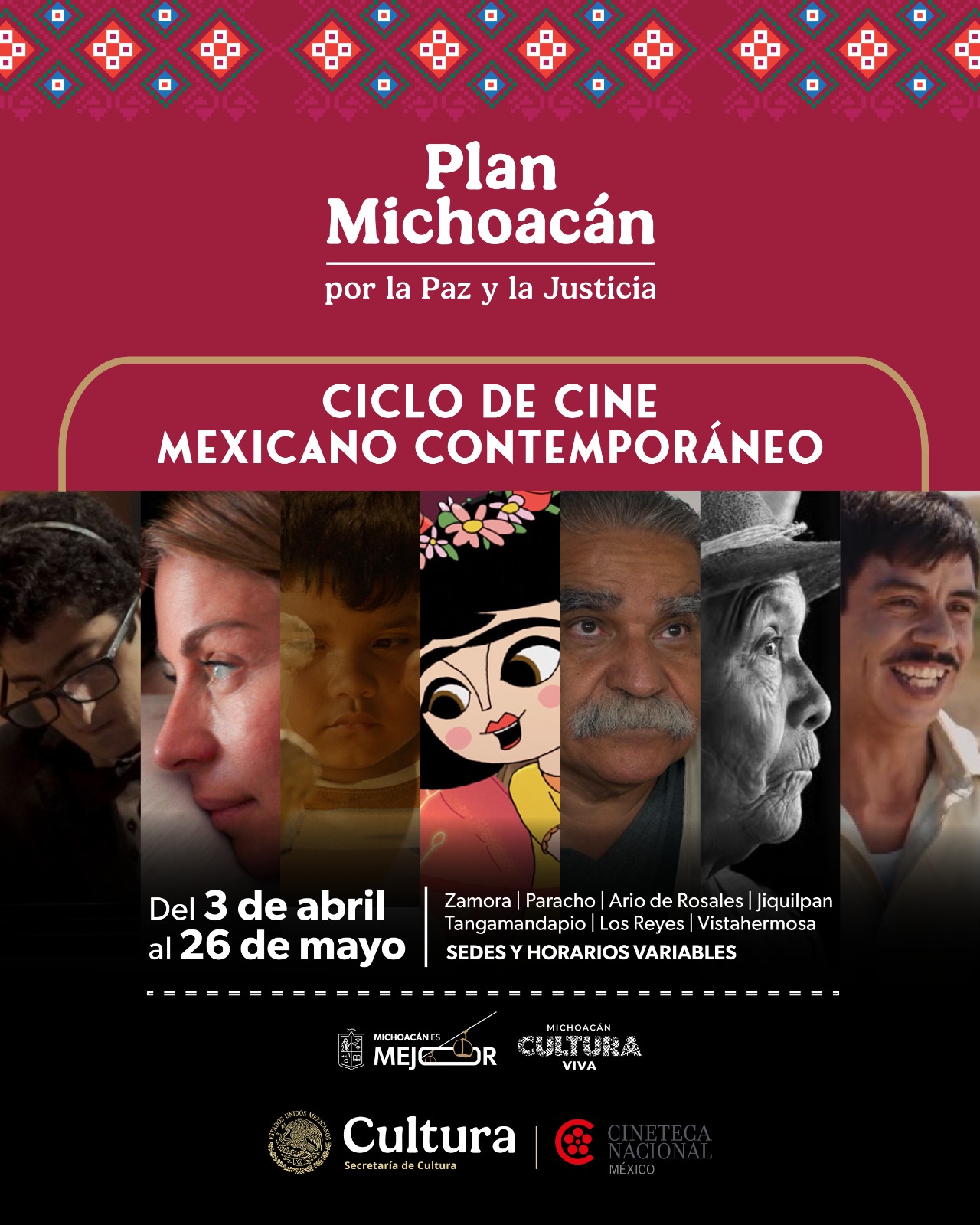 Cine mexicano gratuito llega a 7 municipios de Michoacán: Secum
