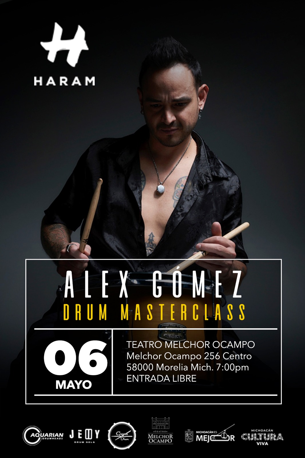 Secum invita a Drum Masterclass con Alex Gómez, baterista de estrellas internacionales Secum invita a Drum Masterclass con Alex Gómez, baterista de estrellas internacionales