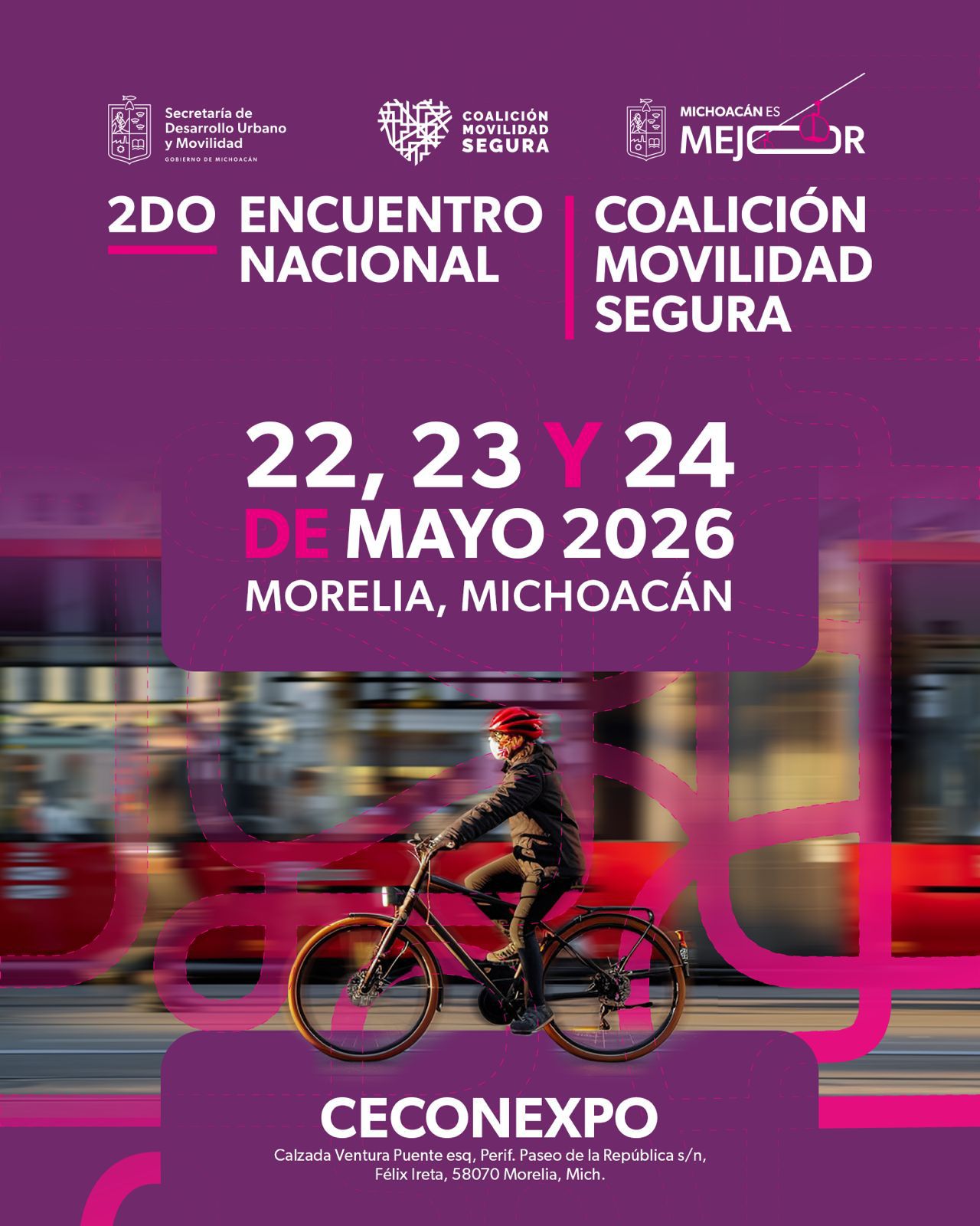 Gladyz Butanda invita al Segundo Encuentro Nacional de Movilidad Segura.