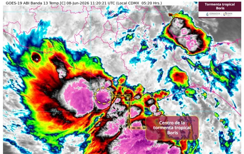 Tormenta tropical Boris mantiene potencial de lluvias intensas en Michoacán Tormenta tropical Boris mantiene potencial de lluvias intensas en Michoacán