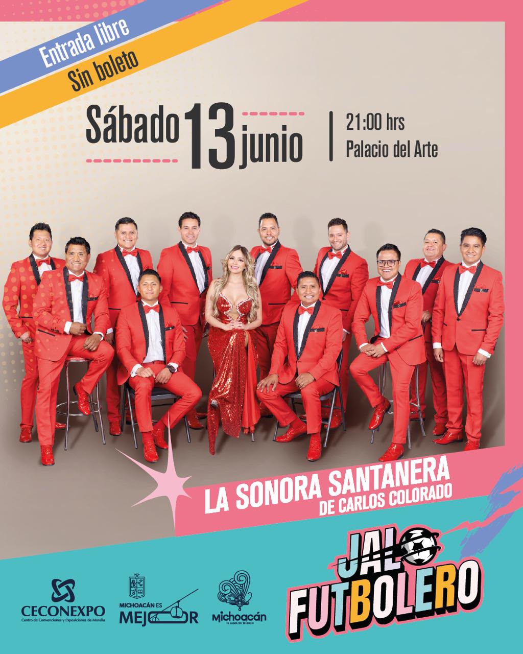 La Sonora Santanera de Carlos Colorado ofrecerá mañana concierto gratuito en el Palacio del Arte La Sonora Santanera de Carlos Colorado ofrecerá mañana concierto gratuito en el Palacio del Arte