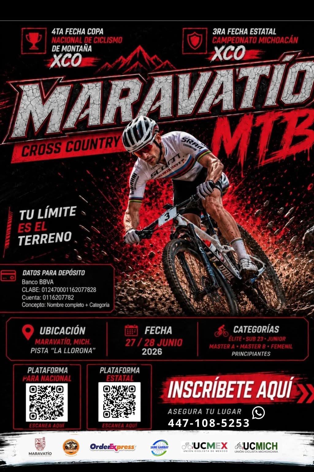 Maravatío será sede de competencia nacional y estatal de ciclismo de montaña