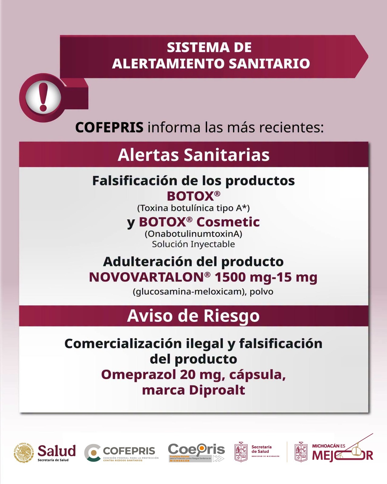 Cofepris advierte sobre la falsificación de los productos Botox®️ y Botox®️ Cosmetic