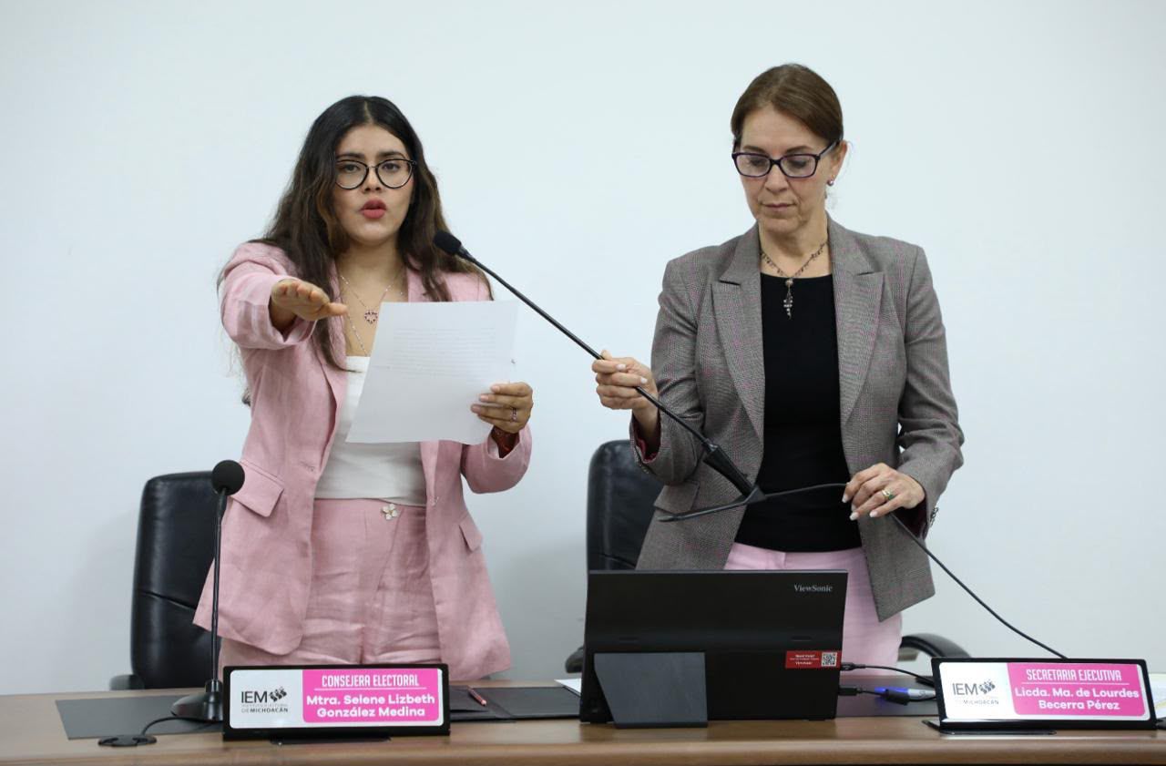 Asume la Presidencia Provisional del IEM la consejera electoral Selene Lizbeth González Medina
