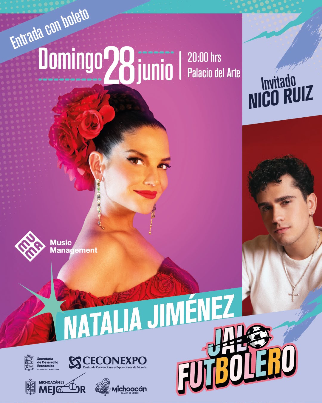 Natalia Jiménez cerrará con broche de oro los conciertos del Jalo Futbolero en el Palacio del Arte