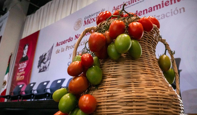 Gobierno de México y sector privado firman Acuerdo Nacional para el precio justo del jitomate