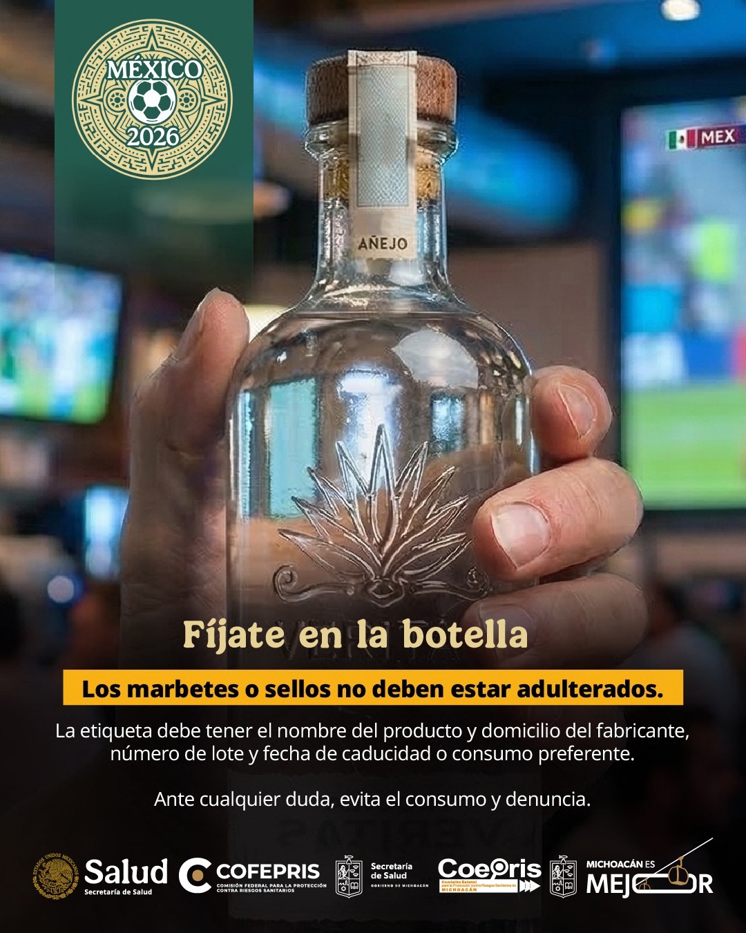 Cofepris alerta sobre el consumo de bebidas alcohólicas adulteradas Cofepris alerta sobre el consumo de bebidas alcohólicas adulteradas