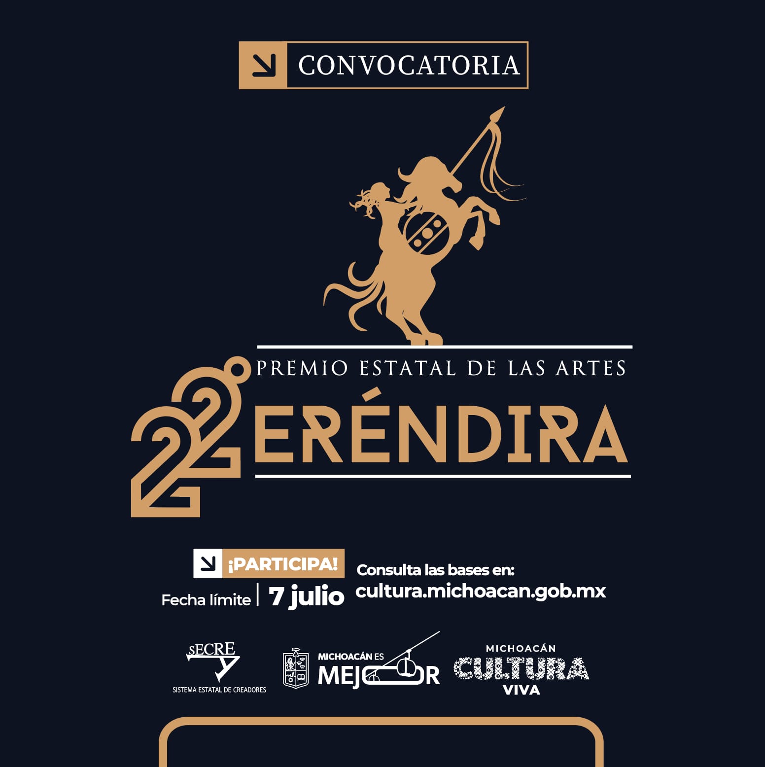 Últimos días para postular al Premio Estatal de las Artes Eréndira 2026 Últimos días para postular al Premio Estatal de las Artes Eréndira 2026
