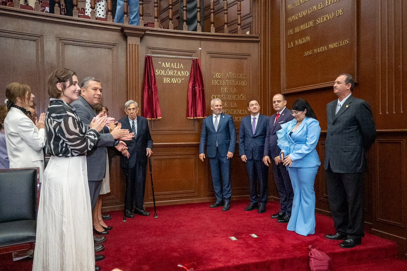 Reconoce Congreso local trayectoria de Amalia Solórzano con letras doradas en recinto legislativo Reconoce Congreso local trayectoria de Amalia Solórzano con letras doradas en recinto legislativo