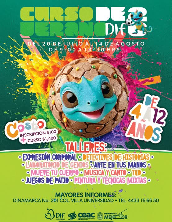 Despierta la creatividad de tus pequeños este verano con el DIF Michoacán