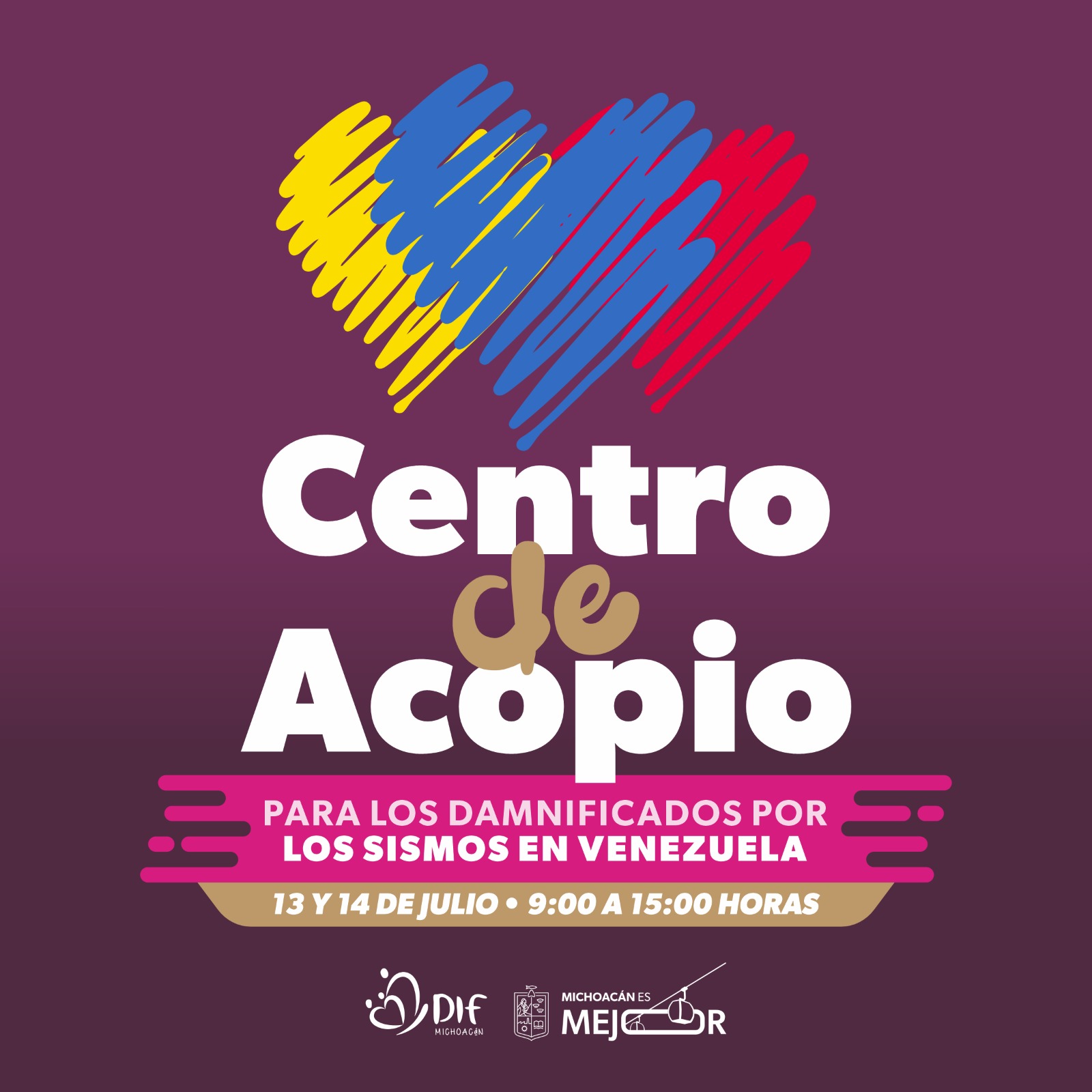 DIF Michoacán mantendrá abierto el centro de acopio para apoyar a personas damnificadas por los sismos ocurridos en Venezuela