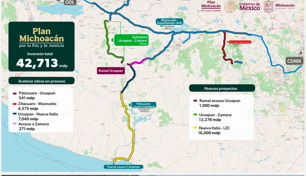 Plan Michoacán destina más de 42 mmdp a infraestructura carretera: ARB