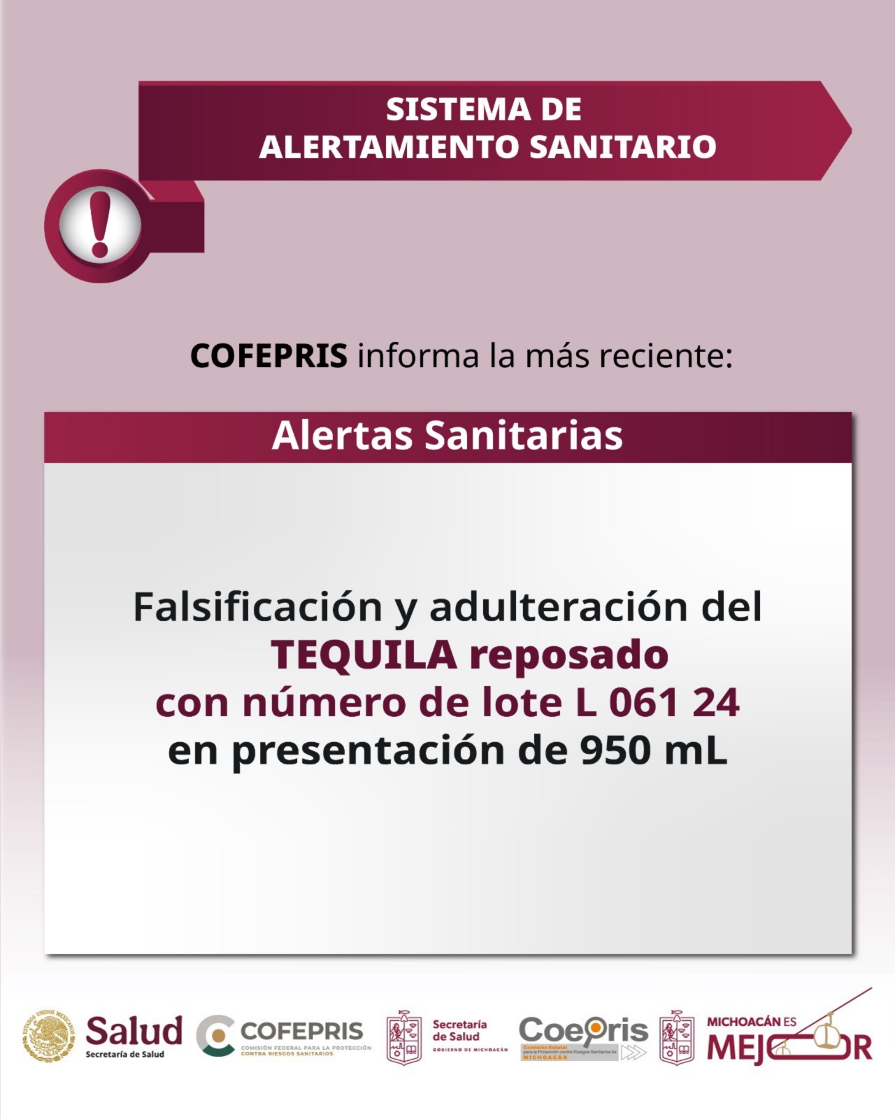 Cofepris alerta por falsificación y adulteración del Tequila Gran Centenario Añejo