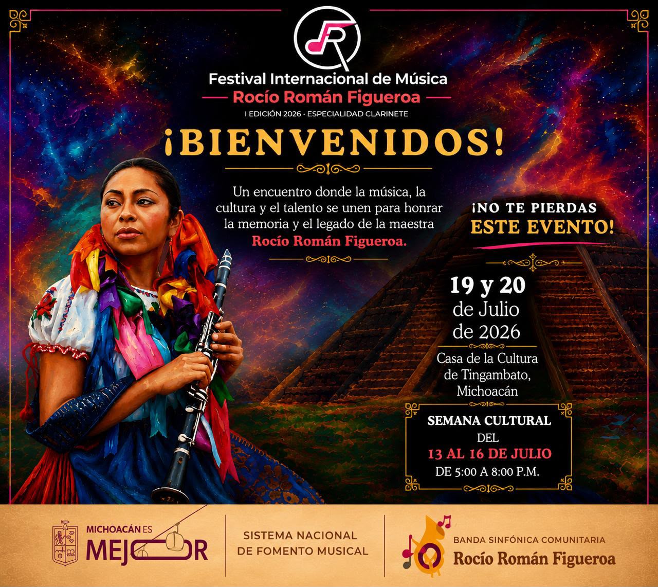 Tingambato celebra su Primer Festival Internacional de Música dedicado al clarinete Tingambato celebra su Primer Festival Internacional de Música dedicado al clarinete