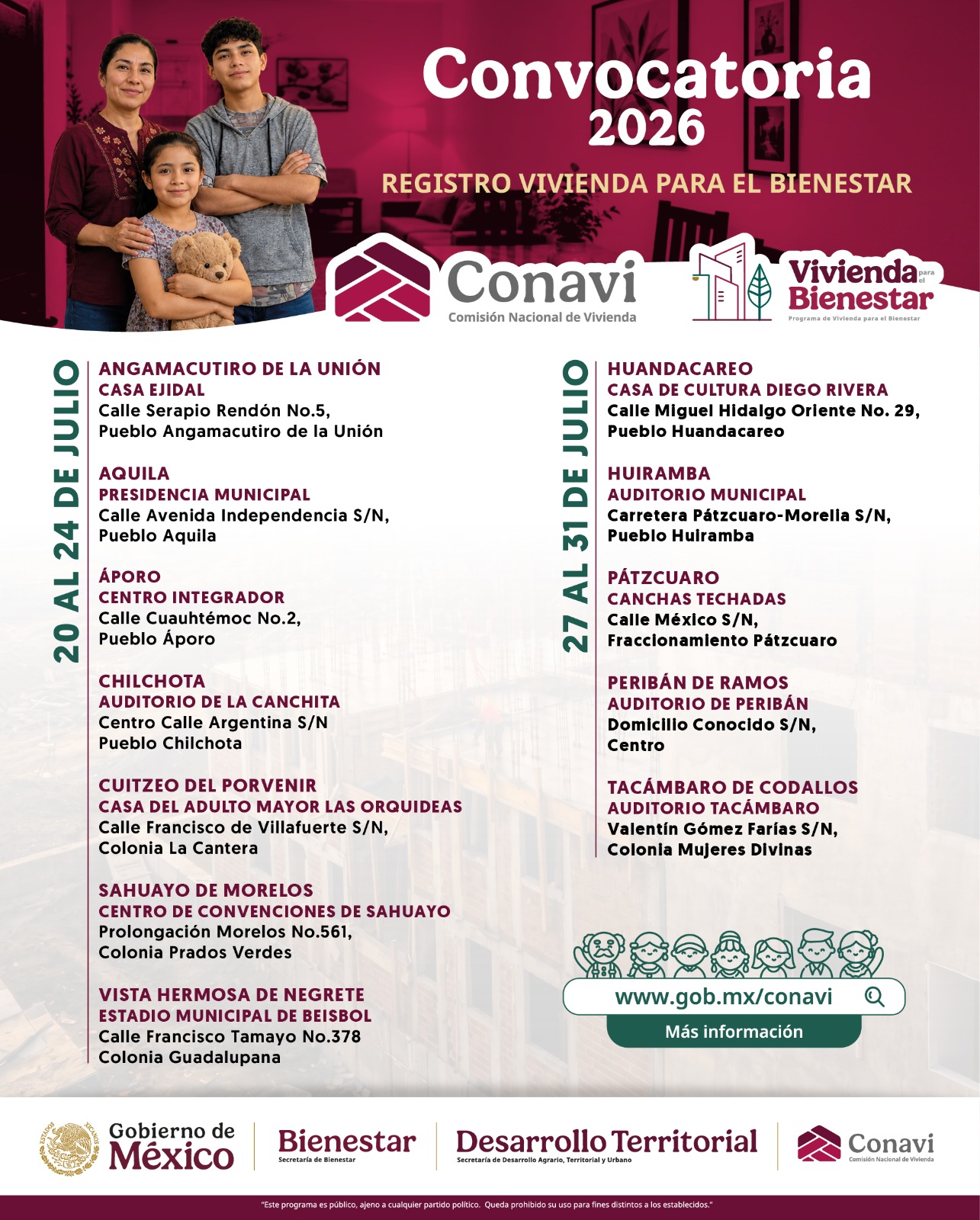 Vivienda para el Bienestar abre registro en 12 municipios de Michoacán: Roberto Pantoja Vivienda para el Bienestar abre registro en 12 municipios de Michoacán: Roberto Pantoja