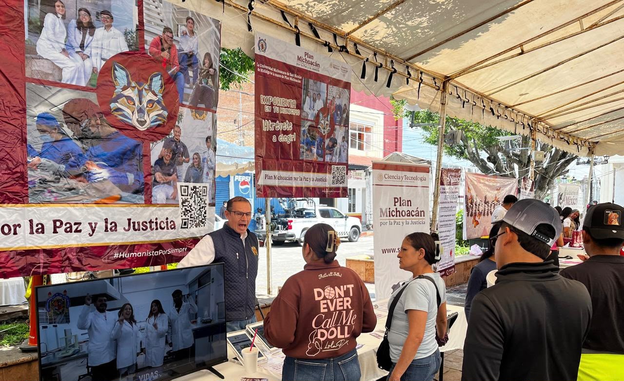 UMSNH acerca su oferta educativa y la ciencia a los municipios michoacanos