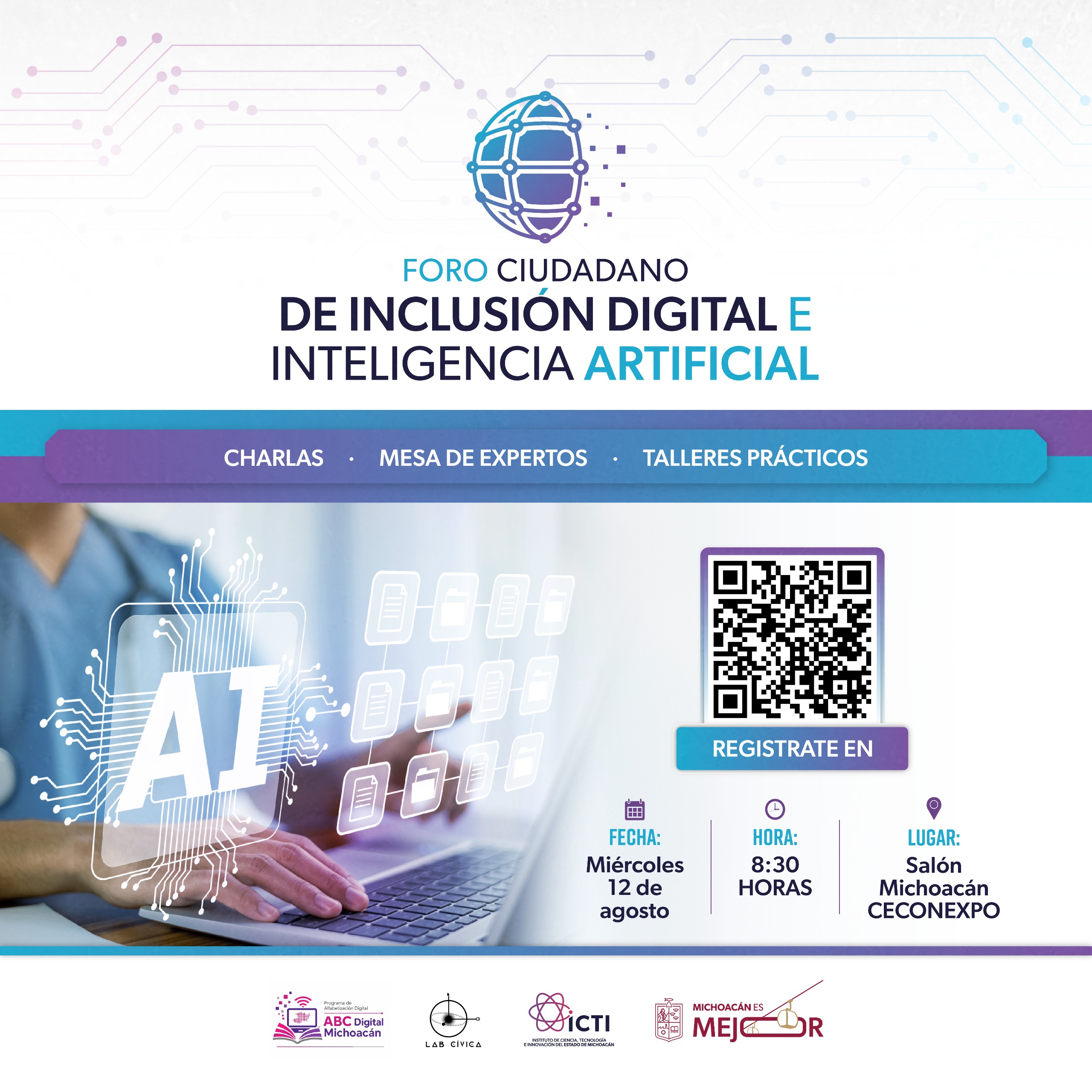 Asiste al Foro Ciudadano de Inclusión Digital e Inteligencia Artificial en Ceconexpo