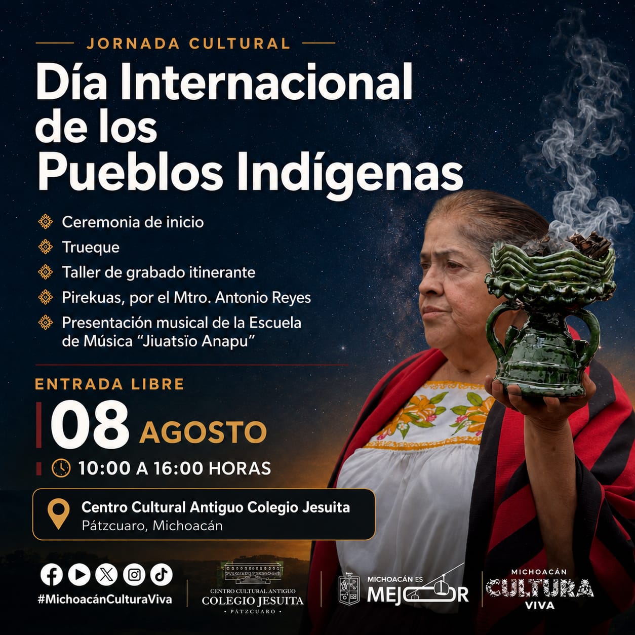 Trueque, pirekuas y música comunitaria llegan al Colegio Jesuita este 8 de agosto. Trueque, pirekuas y música comunitaria llegan al Colegio Jesuita este 8 de agosto.