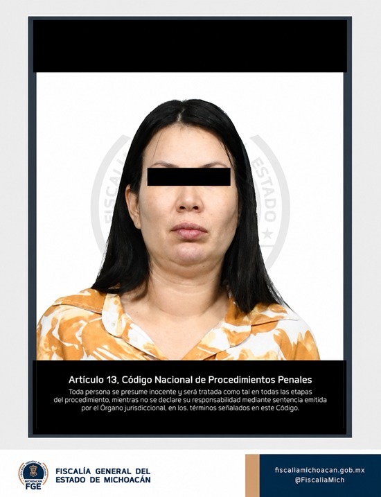 Detenida por extorsión agravada en Uruapan; exigencia fue por 5 MDP: FGE