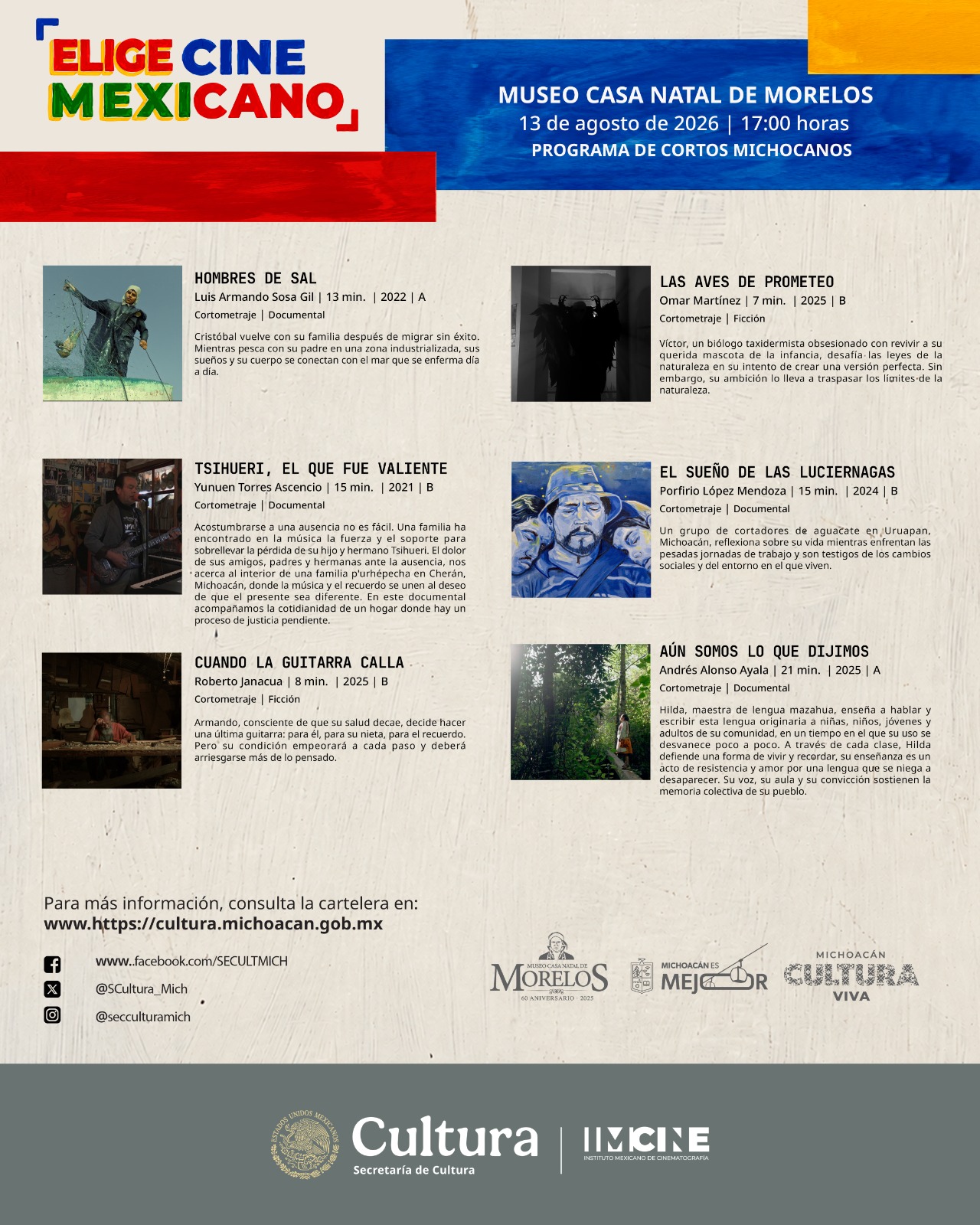 Secum celebra el cine mexicano con funciones gratuitas