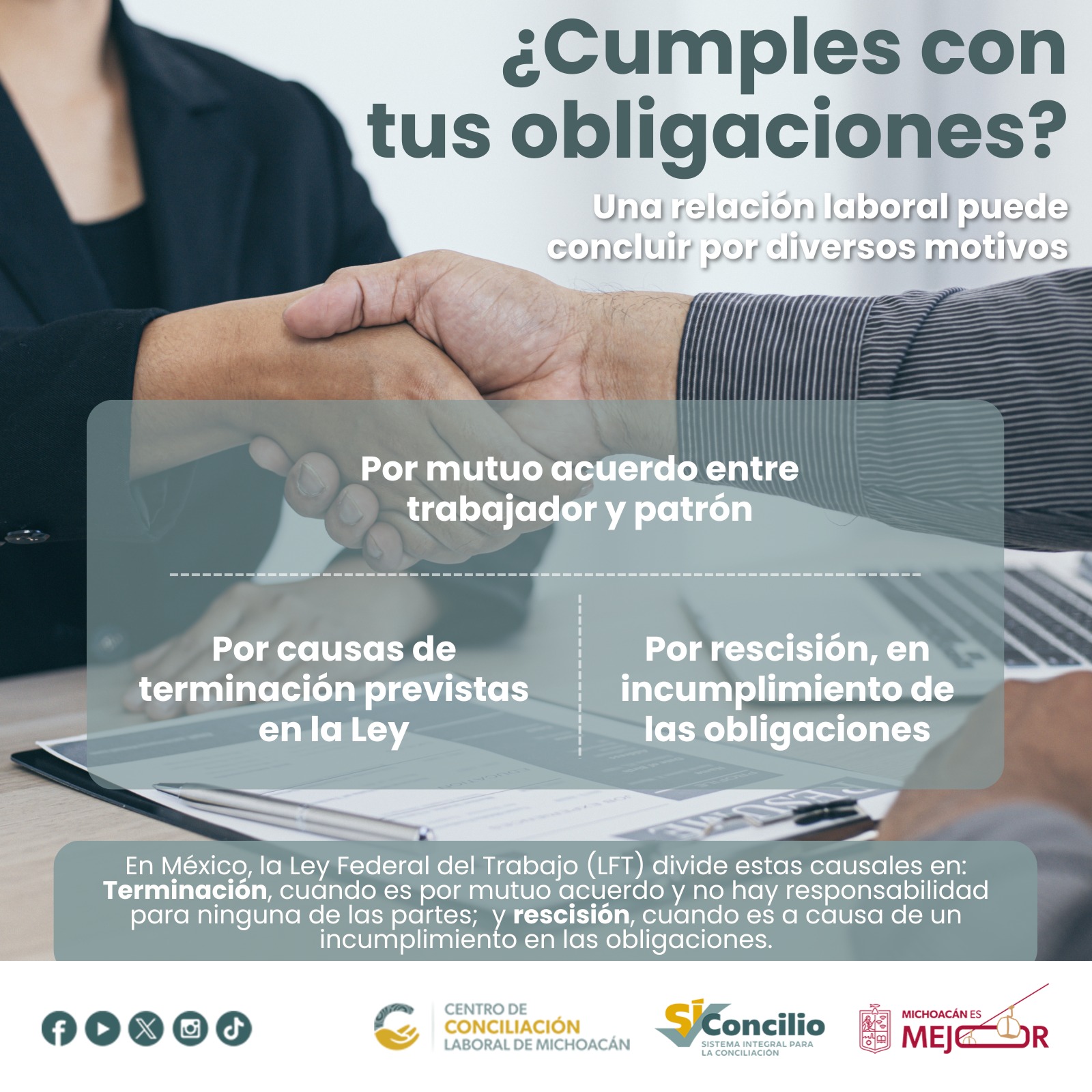 ¿Sabes cómo concluye legalmente una relación laboral?