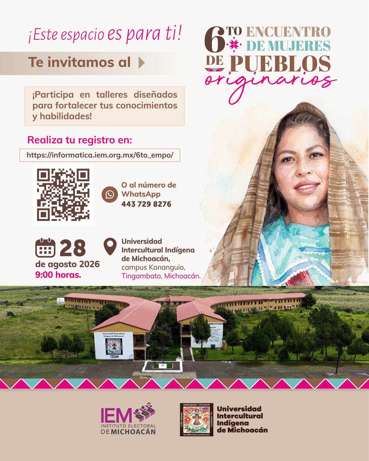 IEM invita a mujeres indígenas a participar en el 6º Encuentro de Mujeres de Pueblos Originarios IEM invita a mujeres indígenas a participar en el 6º Encuentro de Mujeres de Pueblos Originarios