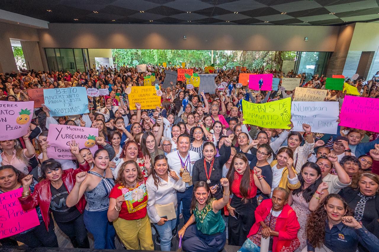 Más de 3 mil mujeres demostraron que Carlos Torres Piña ha construido confianza entre las michoacanas: Belinda Iturbide