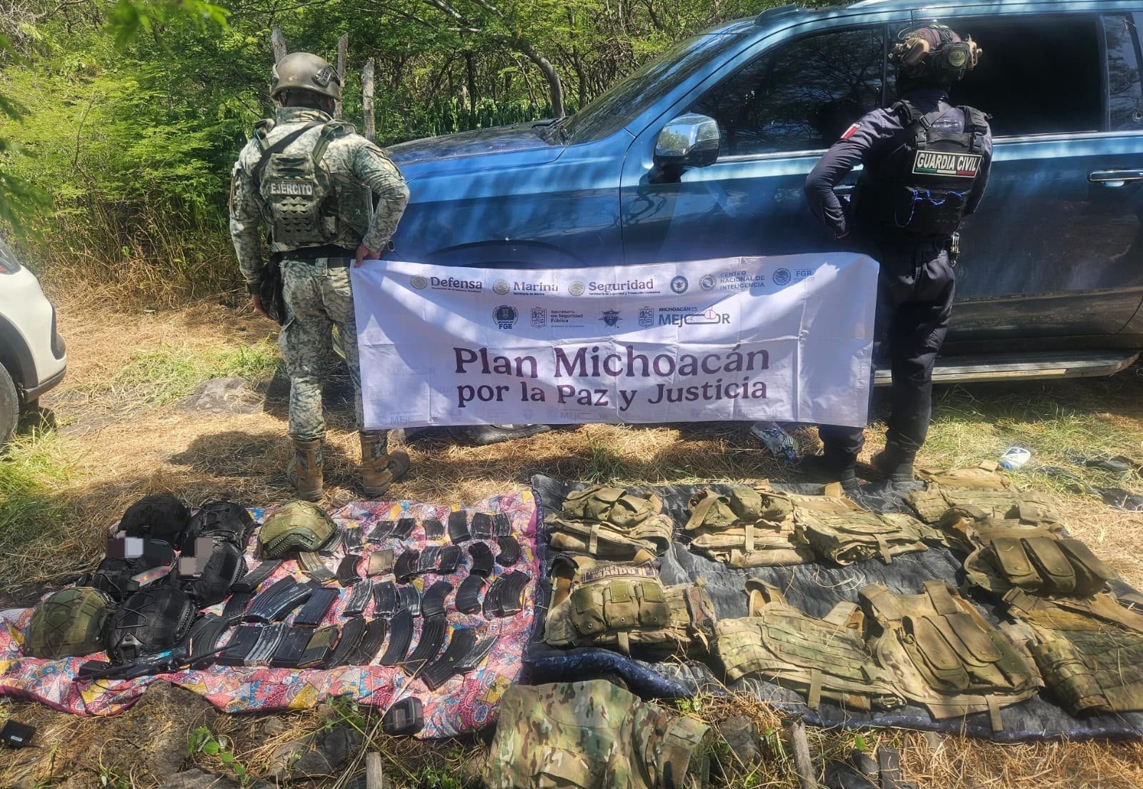 Reforzamiento de la seguridad en región La Piedad deja aseguramiento de vehículos y equipo táctico