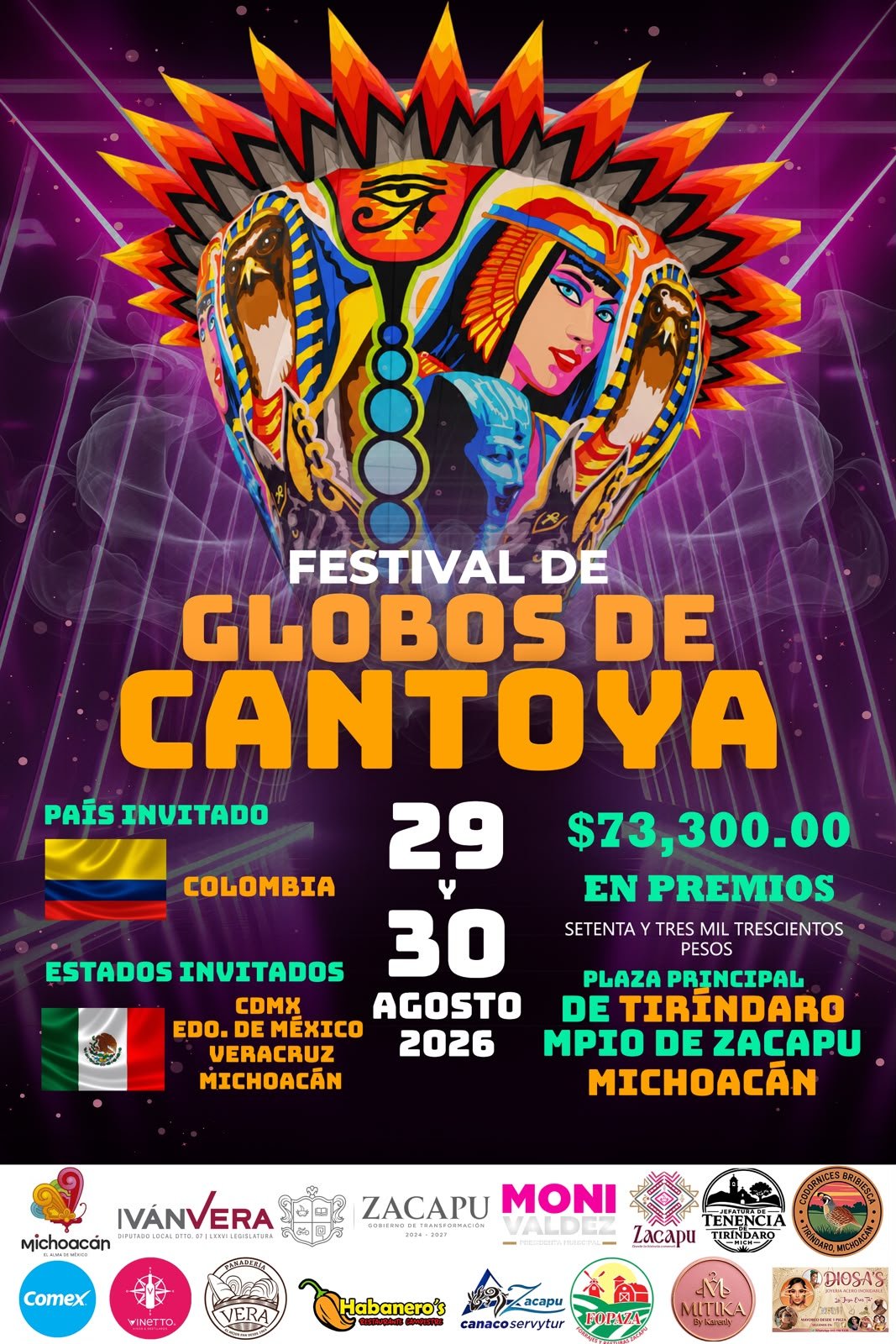 Anuncian la tercera edición del Festival de Globos de Cantoya en Tiríndaro