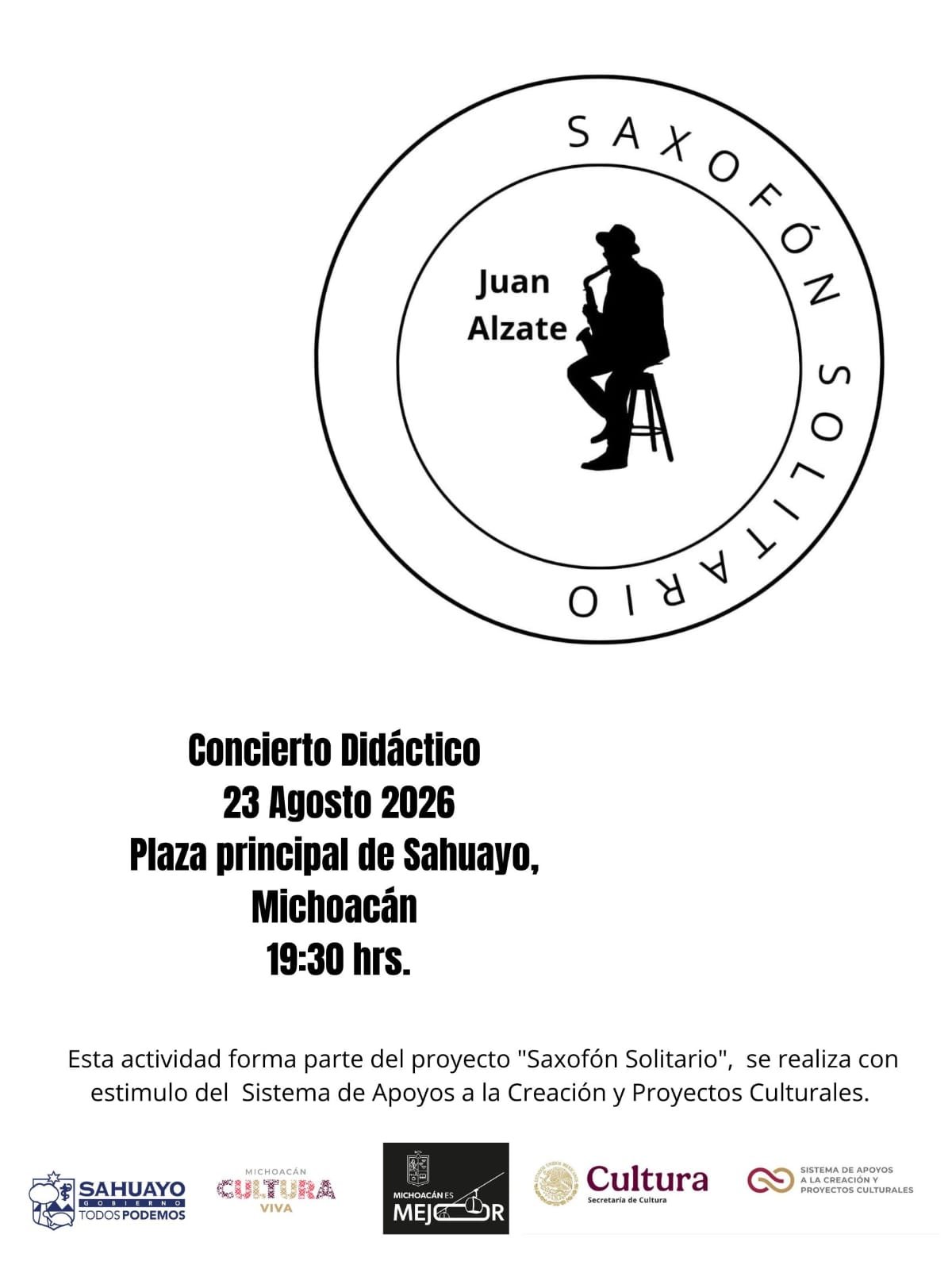 Inicia el saxofonista Juan Alzate una gira de conciertos por el Estado Inicia el saxofonista Juan Alzate una gira de conciertos por el Estado