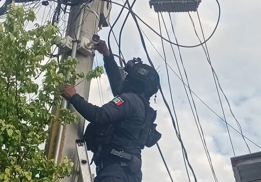 Aseguran SSP y fuerzas federales 12 cámaras parásitas en Apatzingán