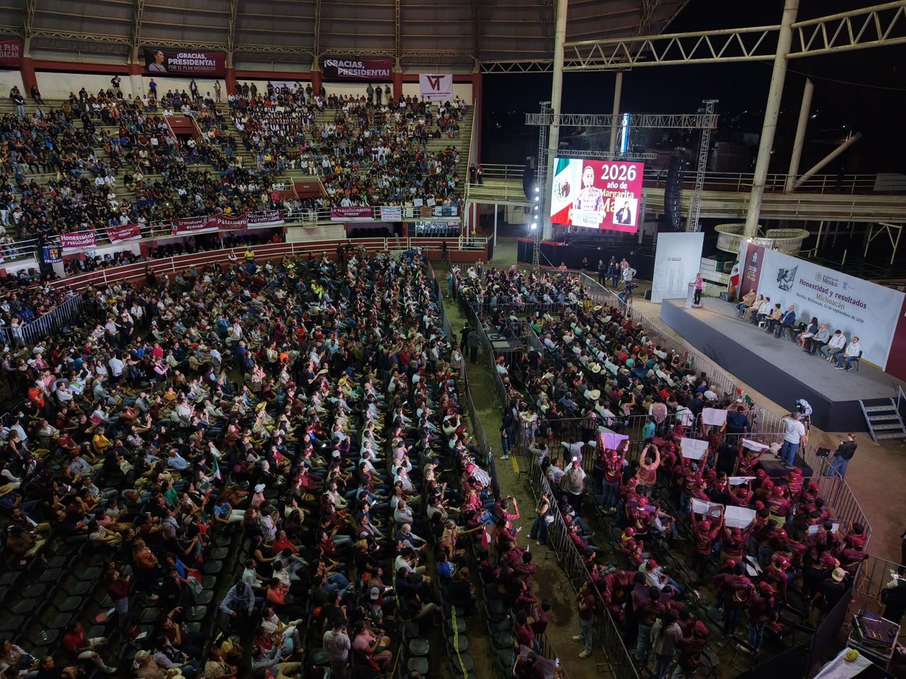 En Michoacán se ama a la Patria: presidenta Claudia Sheinbaum informa inversión de más de 50 mil millones de pesos