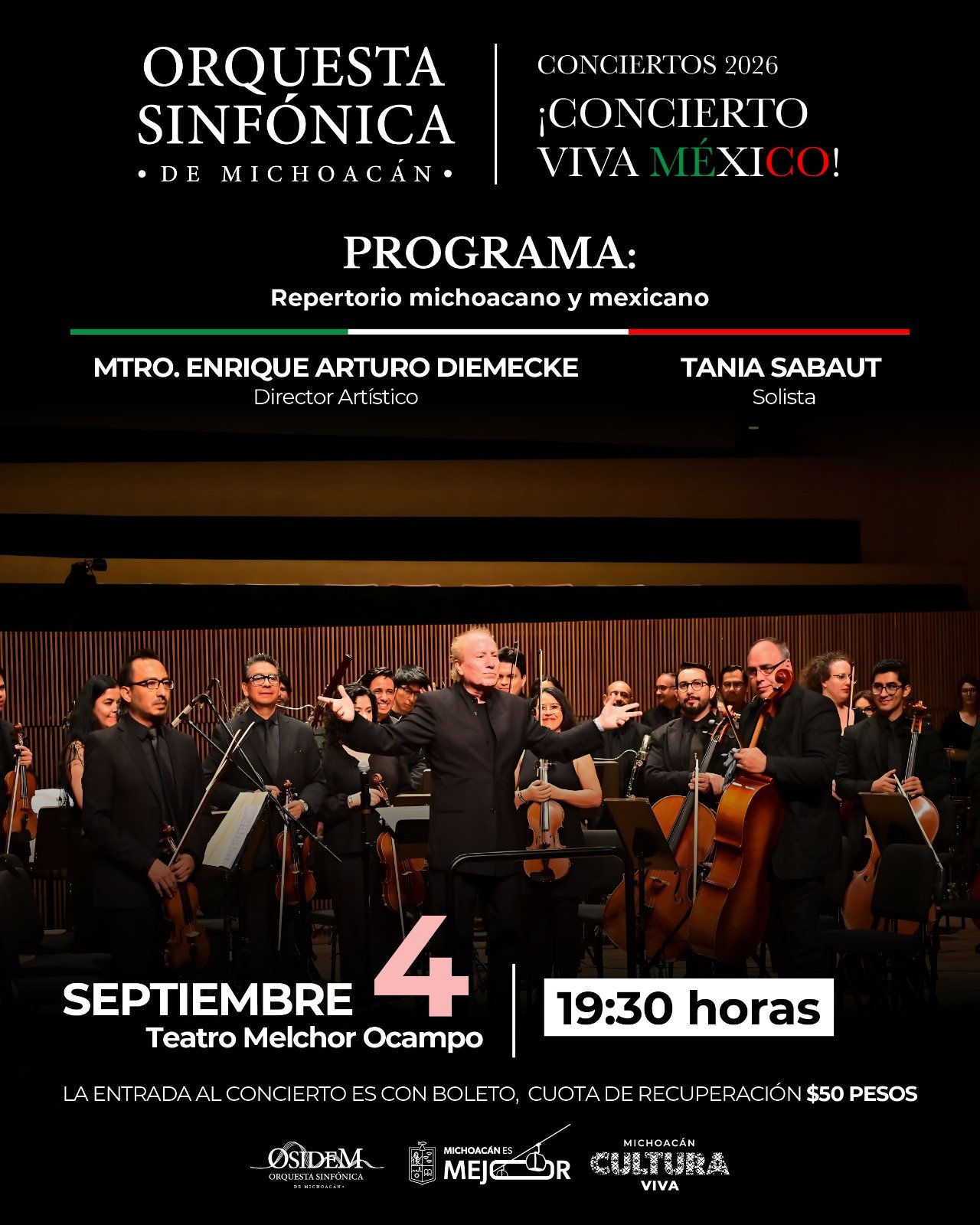 Osidem inicia segunda temporada con el concierto “¡Viva México!”
