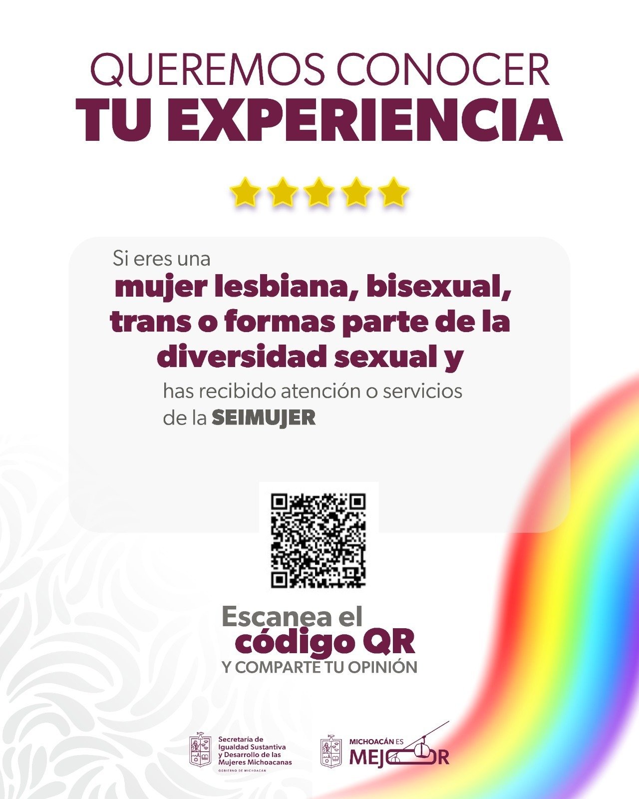 Impulsa Seimujer encuesta estatal para conocer necesidades de mujeres LBT