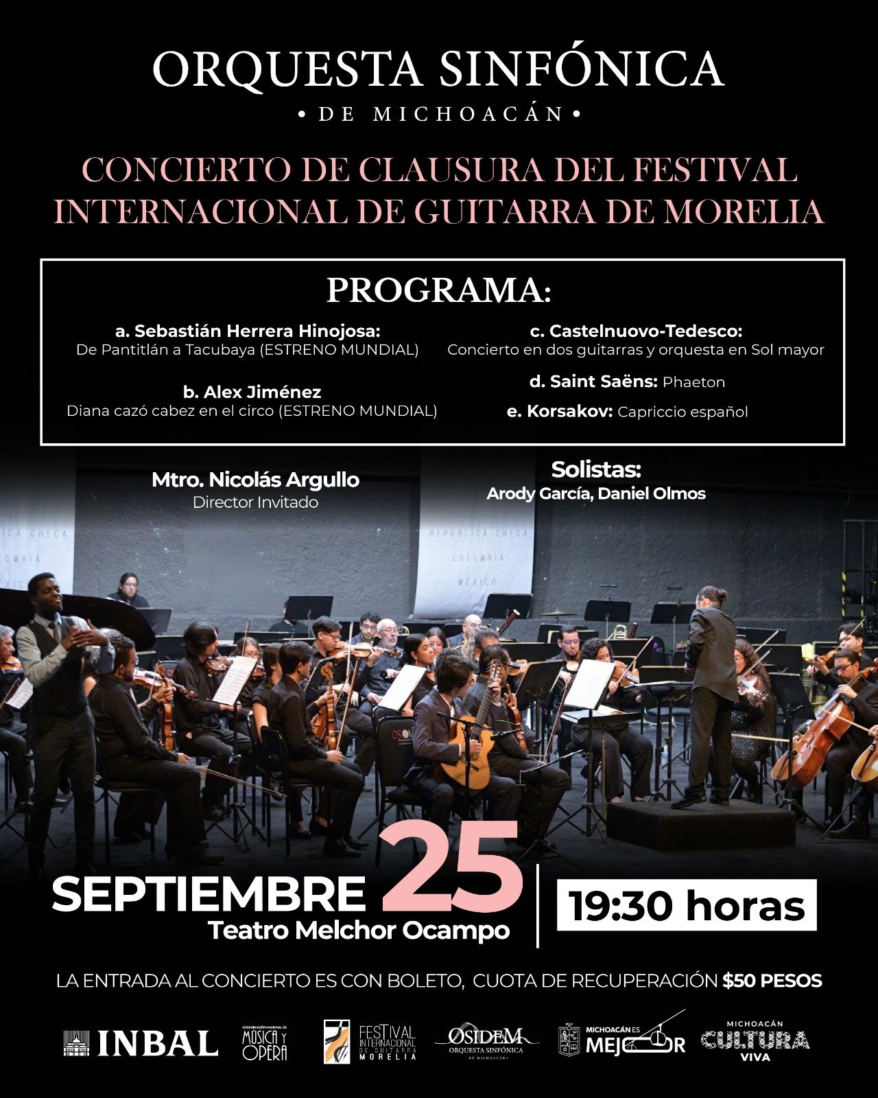 Osidem cerrará el Festival Internacional de Guitarra de Morelia con dos estrenos Osidem cerrará el Festival Internacional de Guitarra de Morelia con dos estrenos