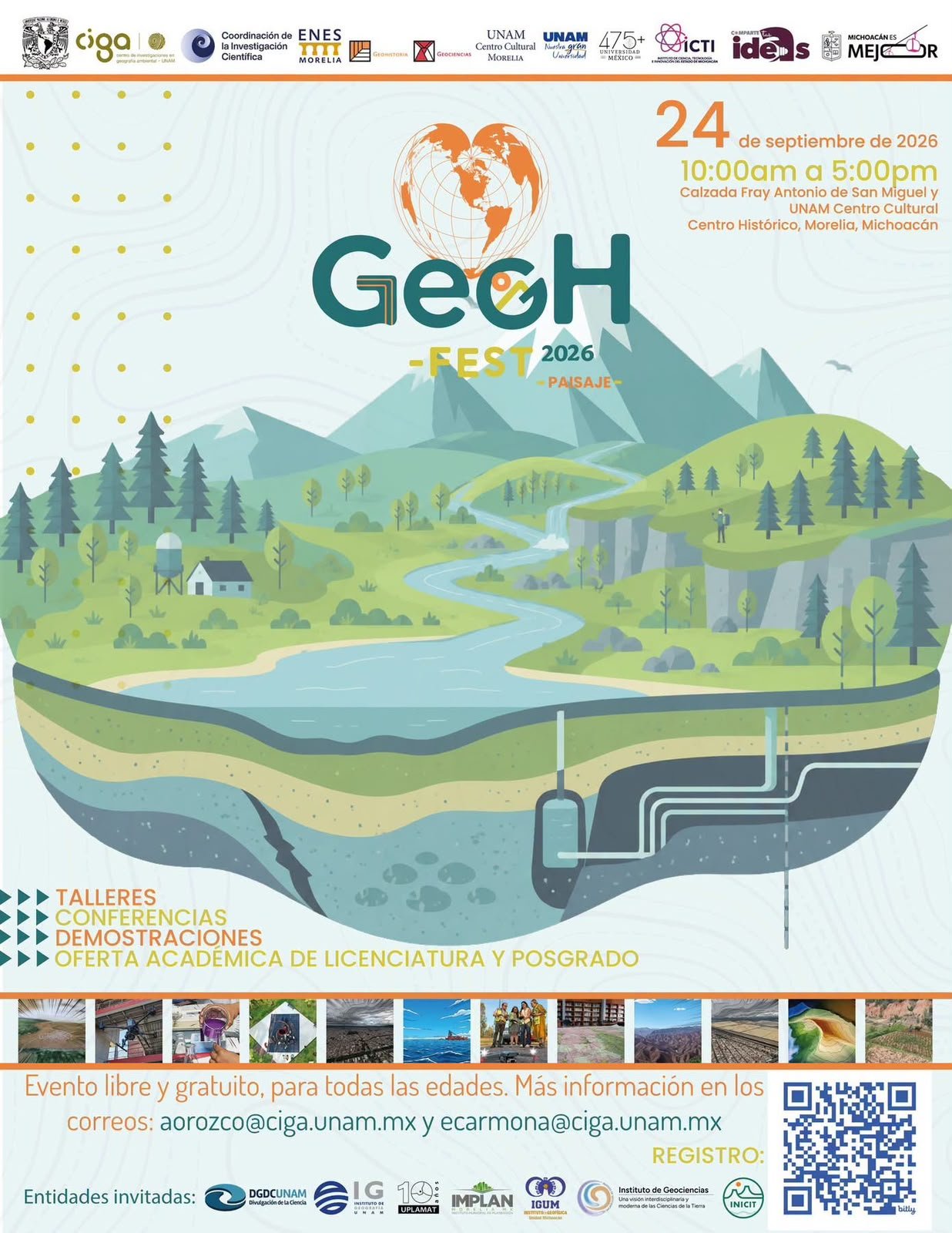 Llega este jueves el GeoH-Fest 2026: ciencia, geografía y talleres gratis en Morelia