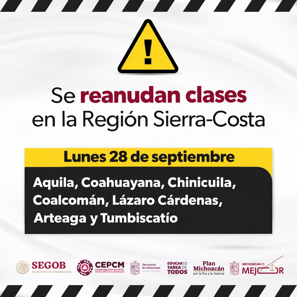 Este lunes se reanudan clases en la región Sierra-Costa de Michoacán: SEE