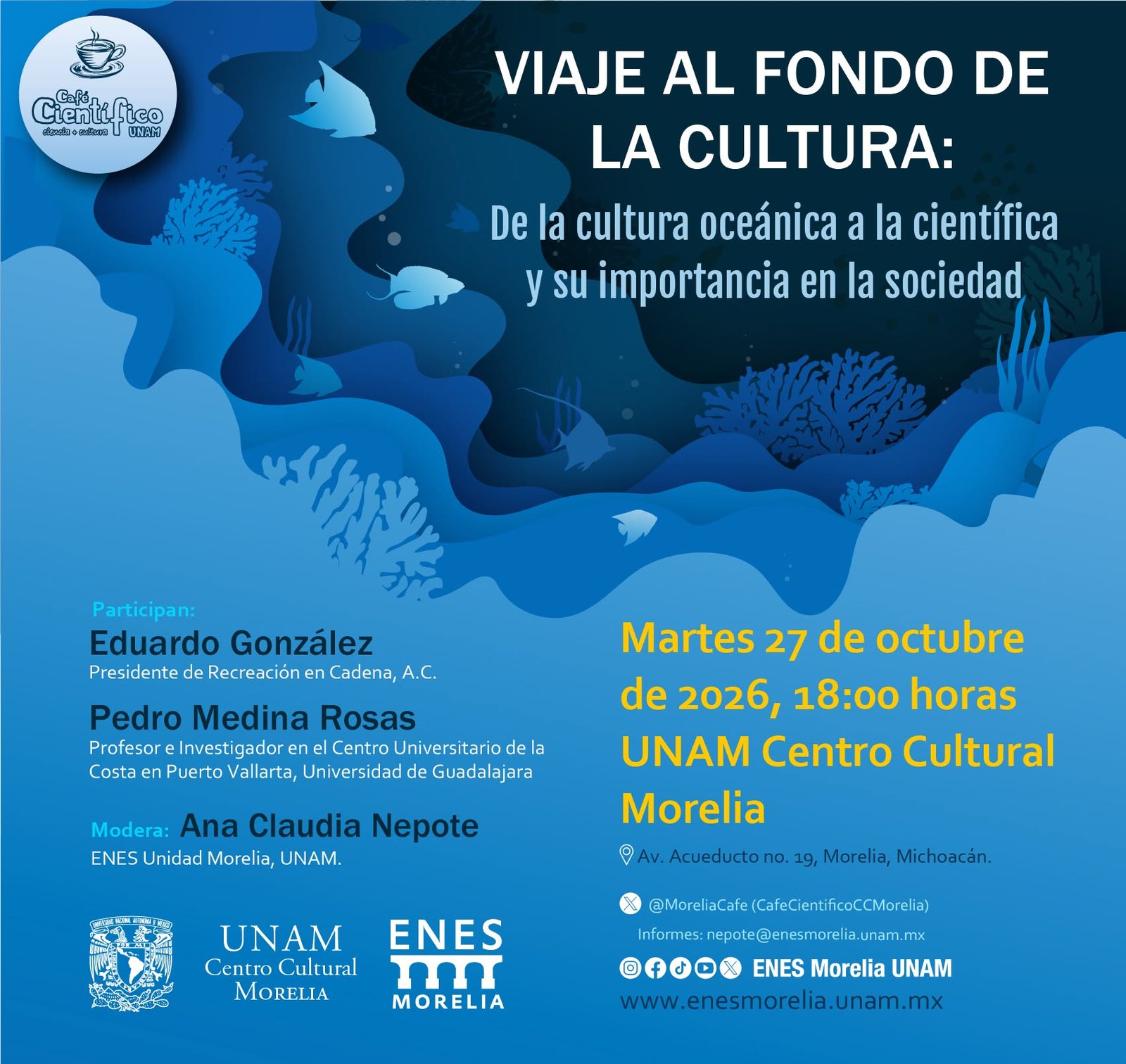 Organizan café científico sobre las culturas de las ciencias en el UNAM Centro Cultural Organizan café científico sobre las culturas de las ciencias en el UNAM Centro Cultural