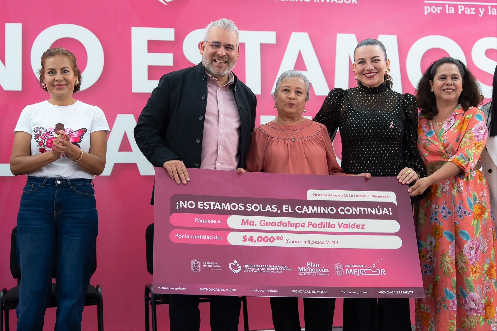 Entrega ARB mil 640 apoyos a mujeres con cáncer; destaca 95% de esperanza de vida en Michoacán