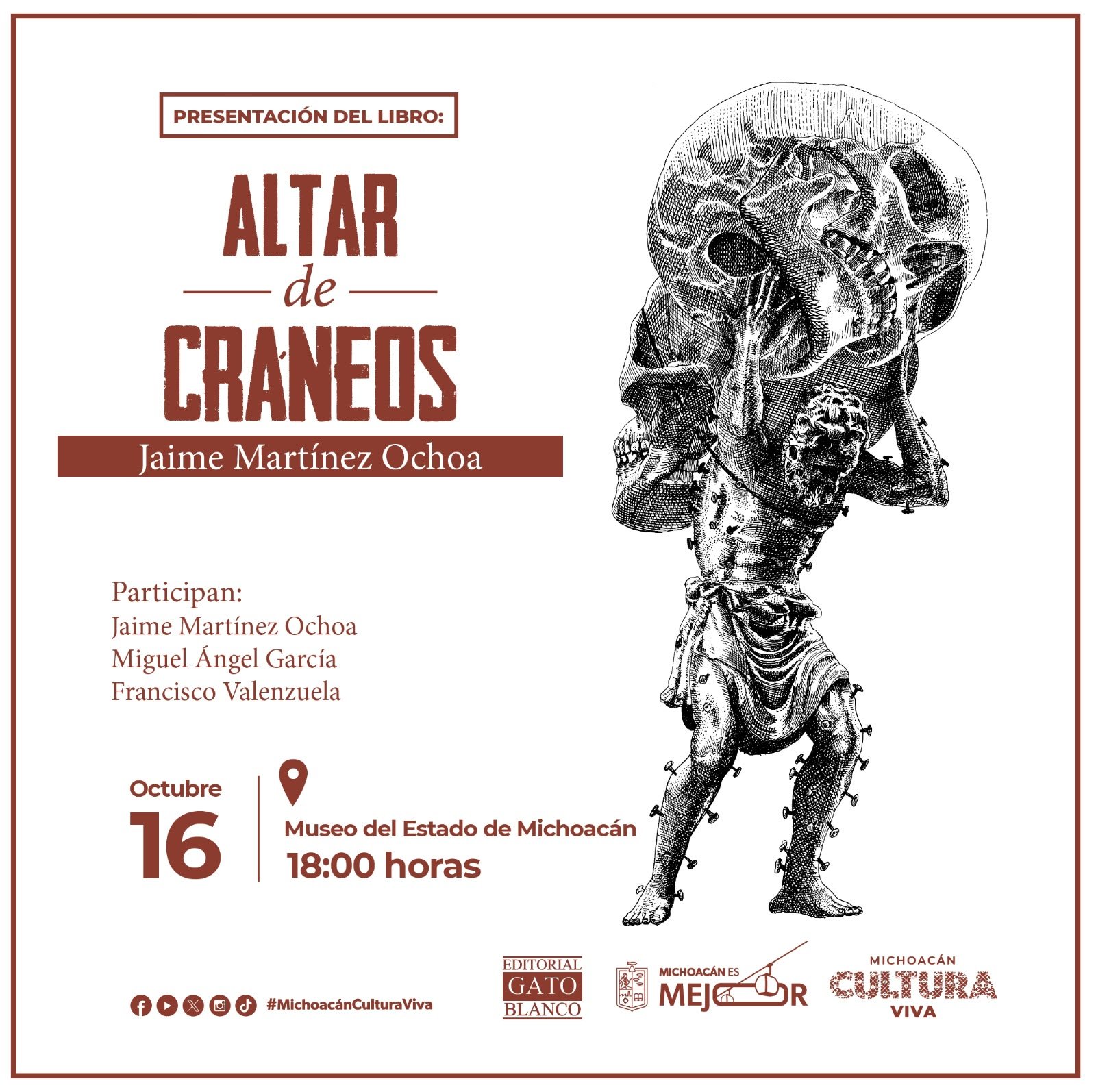 Conoce “Altar de cráneos”, una novela sobre el duelo, en el Museo del Estado