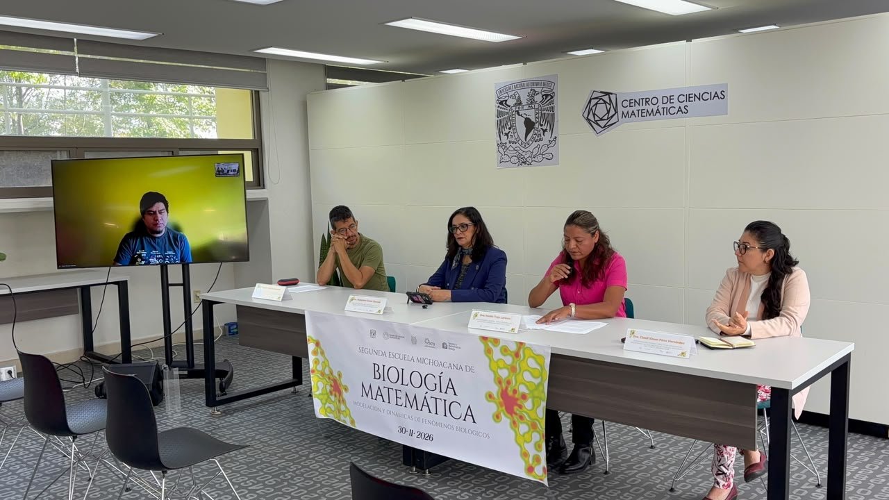 Segunda Escuela Michoacana de Biología Matemática reunirá en Morelia a estudiantes y especialistas para abordar problemas biológicos con herramientas matemáticas