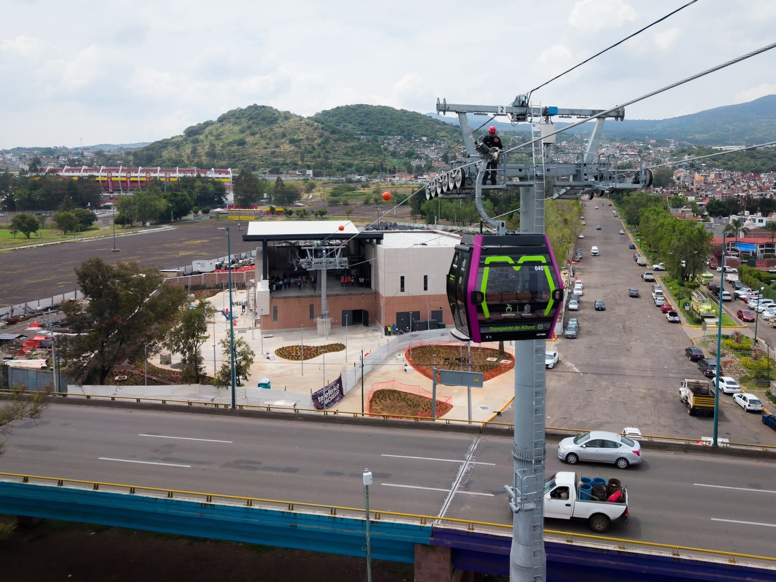 Primera fase del teleférico de Morelia conectará del Estadio Morelos al obelisco en minutos: ARB