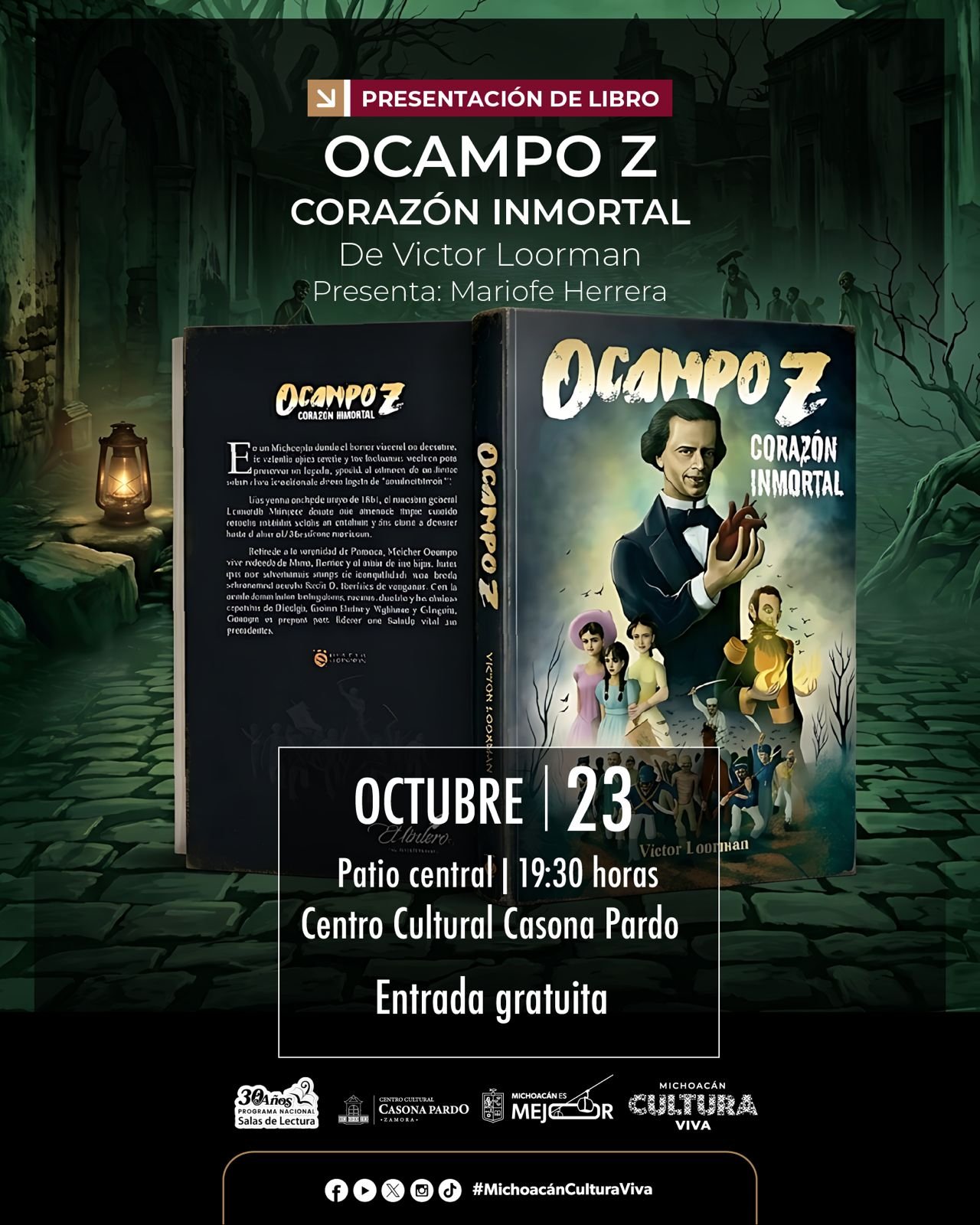 Secum invita a presentación de novela de terror sobre Melchor Ocampo en Zamora