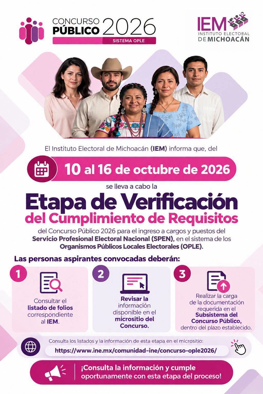 ¿Te registraste para ingresar al Servicio Profesional Electoral del IEM? Revisa la siguiente etapa del concurso