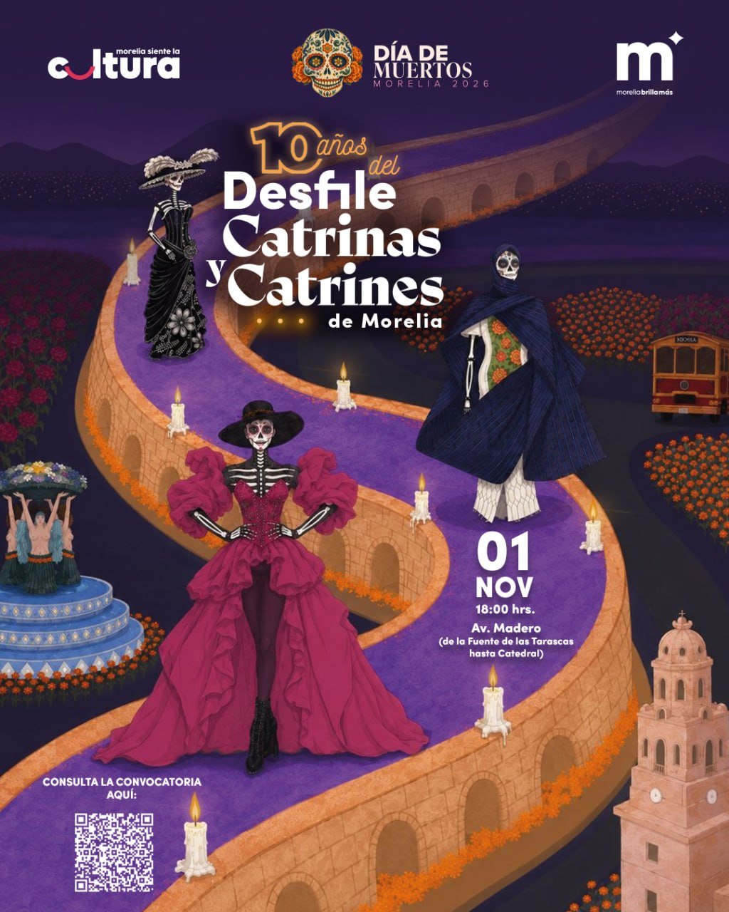 Aún abierta, convocatoria para Desfile de Catrinas y Catrines de Morelia