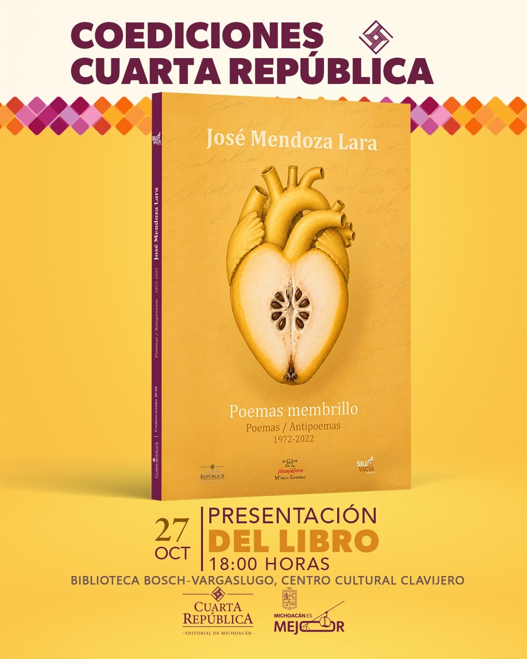 Hoy Cuarta República presenta el primer libro de su Convocatoria de Coediciones 2026