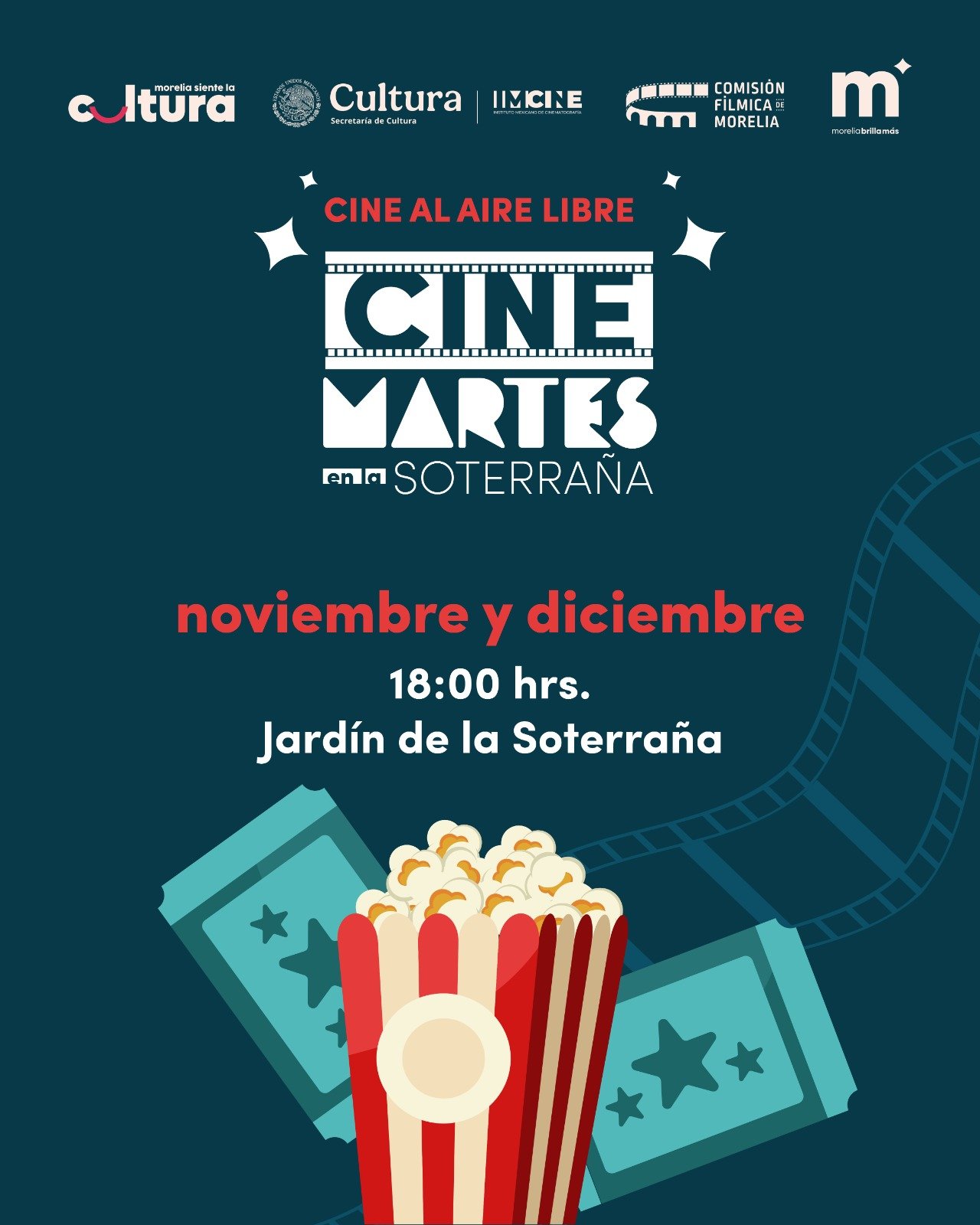 Invita Comisión Fílmica de Morelia a CineMartes en La Soterraña