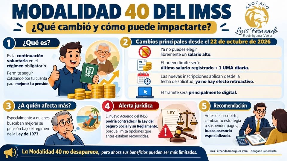 Modalidad 40 del IMSS: ¿Qué cambió y cómo te afecta ? Modalidad 40 del IMSS: ¿Qué cambió y cómo te afecta ?